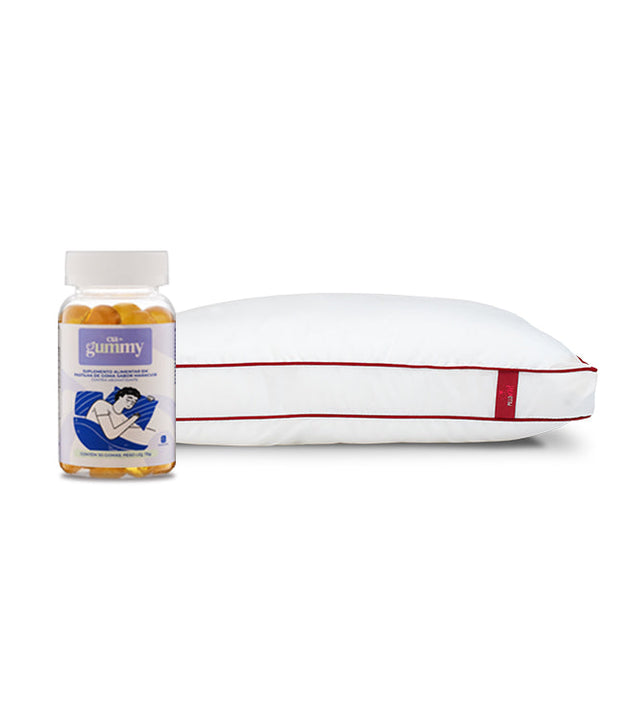 Kit de Sono Perfeito - Travesseiro Ajustável e Gummy - Auxílio para o Sono