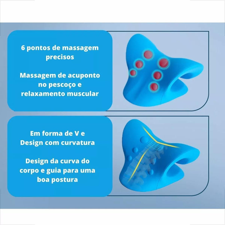 Massageador Alongador Cervical Alivio Dor Pescoço Ortopédico